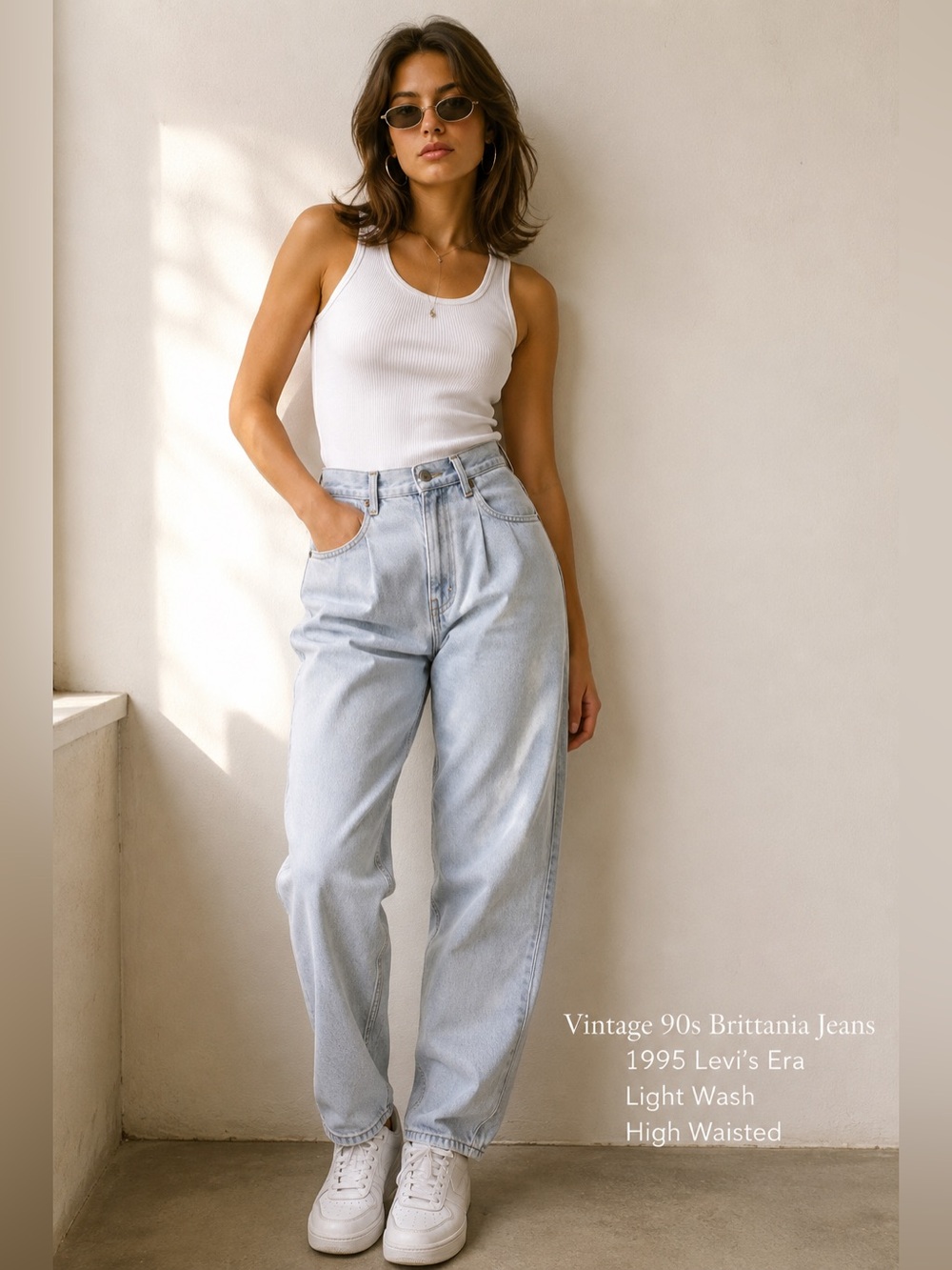 Vintage 90s Brittania Jeans | 1995 Levi’s Era | Light Wash High Waisted EUC RARE
